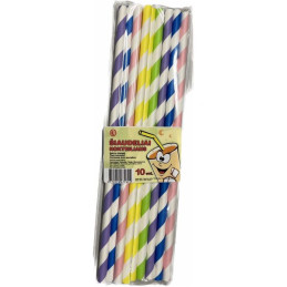 Popieriniai šiaudeliai 0.8x25cm 10vnt