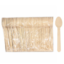 Vienkartiniai mediniai šaukšteliai 100vnt 1606904