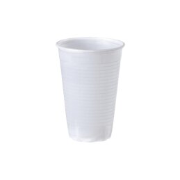 Stiklinės baltos PP  200ml 100vnt