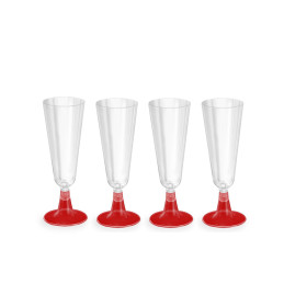 Taurės 4vnt plastikinės daugkartinio naudojimo  Algon  150ml 7091007