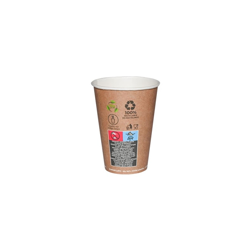 Popieriniai puodeliai rudi 180ml 50vnt /70mm Grean Leaf Nowy