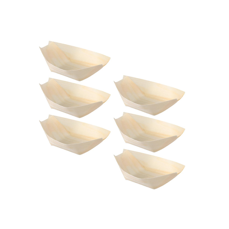 Vienkartiniai mediniai dubenėliai Algon  6vnt 18cm 7090012