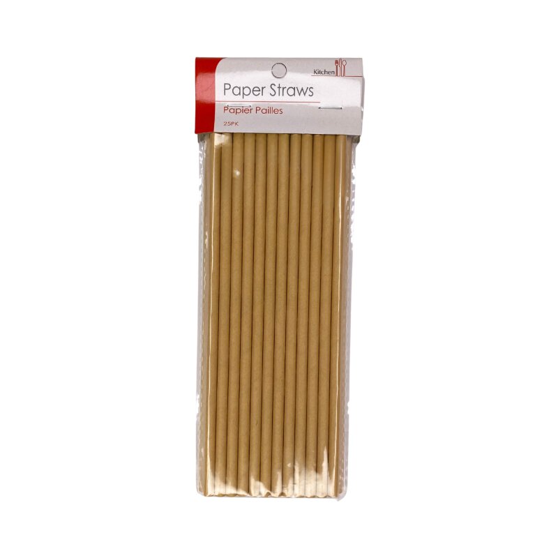 Popieriniai šiaudeliai 25vnt*19.5cm 1904 dk1001