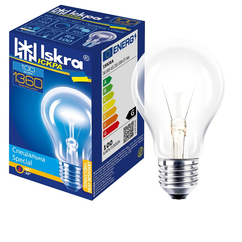 Elektros lemputė 100w Iskra A55 E27