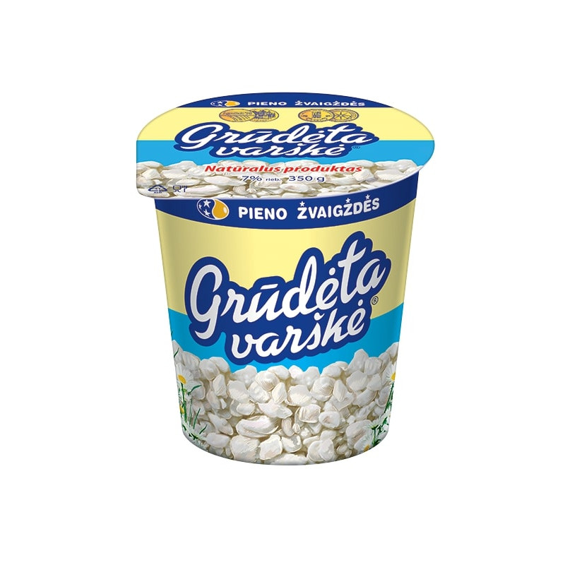 Grūdėta varškė 350g, 7% riebumo