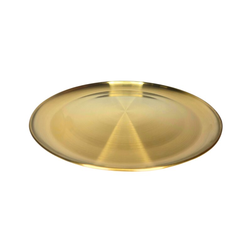 Metalinė lėkštė aukso spalvos 30cm 3296-30