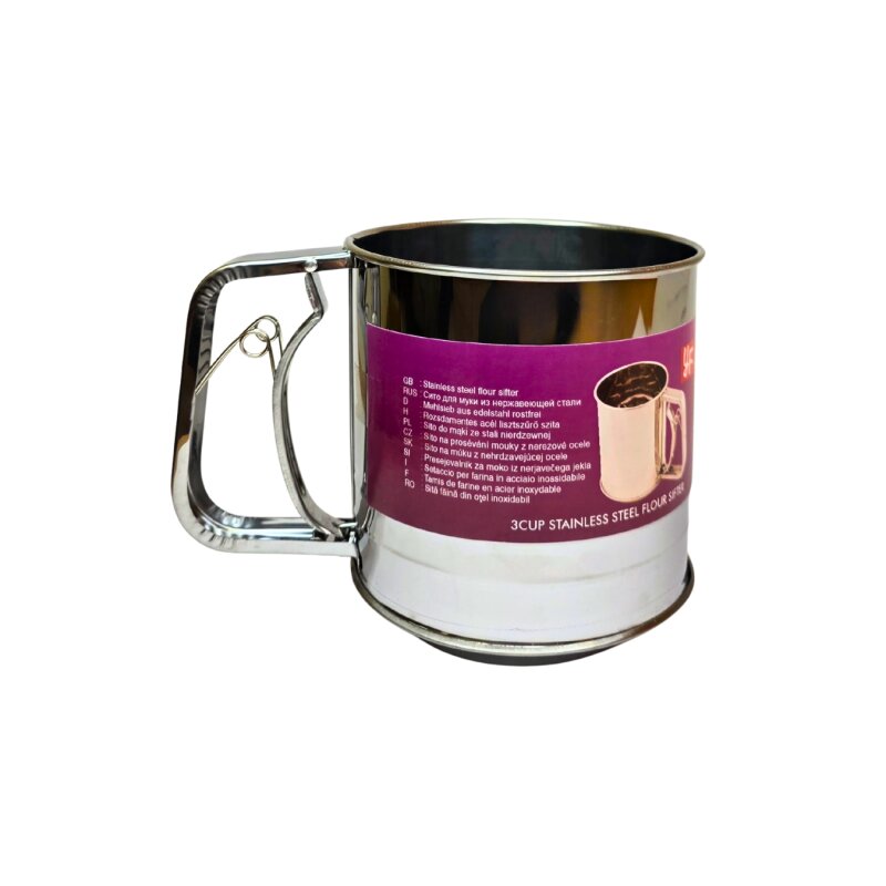 Metalinis puodelis miltams sijoti 6451