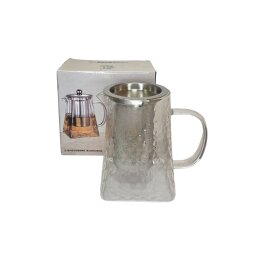 Stiklinis arbatinukas su nerūdijančio plieno sieteliu 750ml 4303