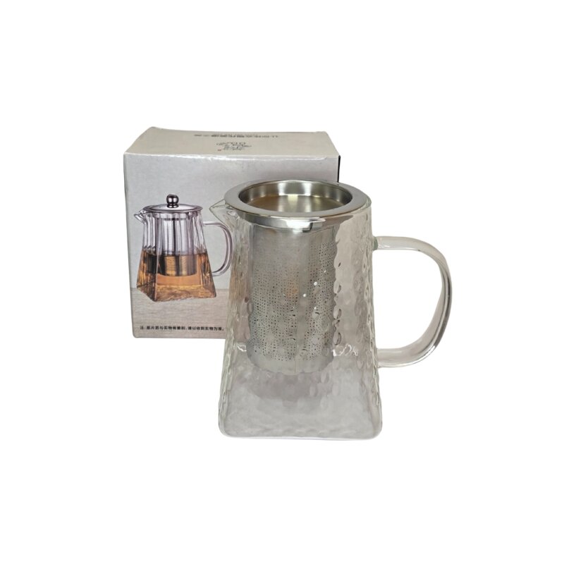 Stiklinis arbatinukas su nerūdijančio plieno sieteliu 750ml 4303