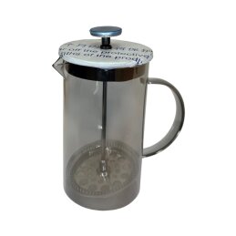 Stiklinis arbatinukas su nerūdijančio plieno nuspaudžiamu sieteliu 600ml 4310