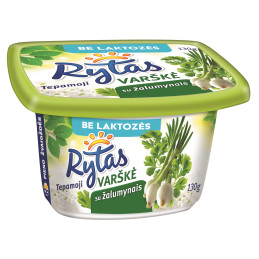 Tepamoji varškė RYTAS 130g, 15% rieb. su žalumynais