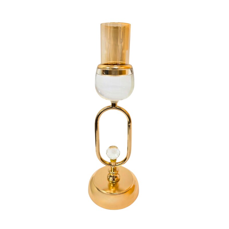 Metalinė žvakidė su stikliuku S679C