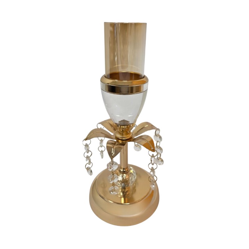 Metalinė žvakidė su stikliuku S877C