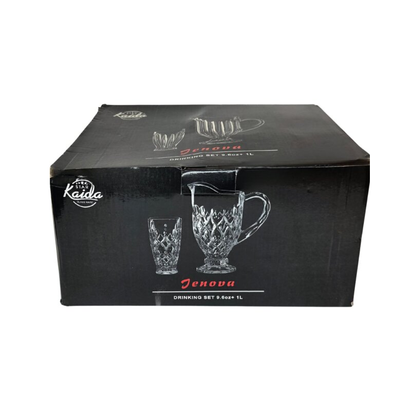 Stiklo ąsotis+6 stiklinės C-07022ET