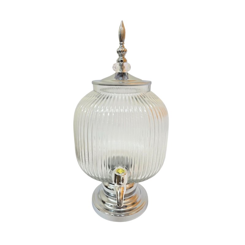 Šaltų gėrimų stiklinis indas su kraneliu 5L  1821