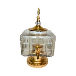 Šaltų gėrimų stiklinis indas su kraneliu 3L  1720