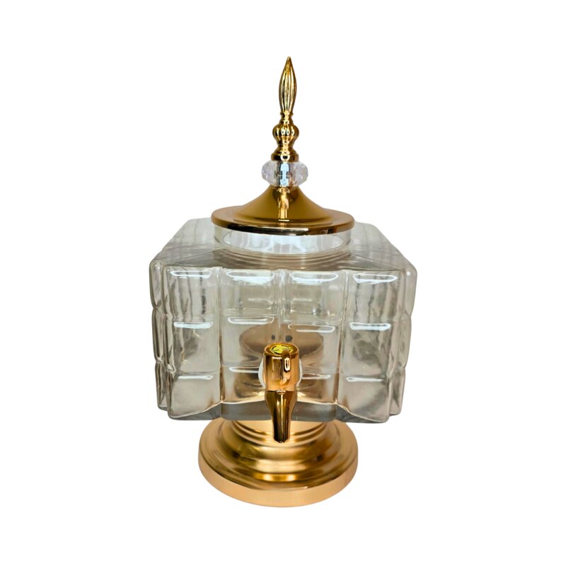 Šaltų gėrimų stiklinis indas su kraneliu 3L  1720