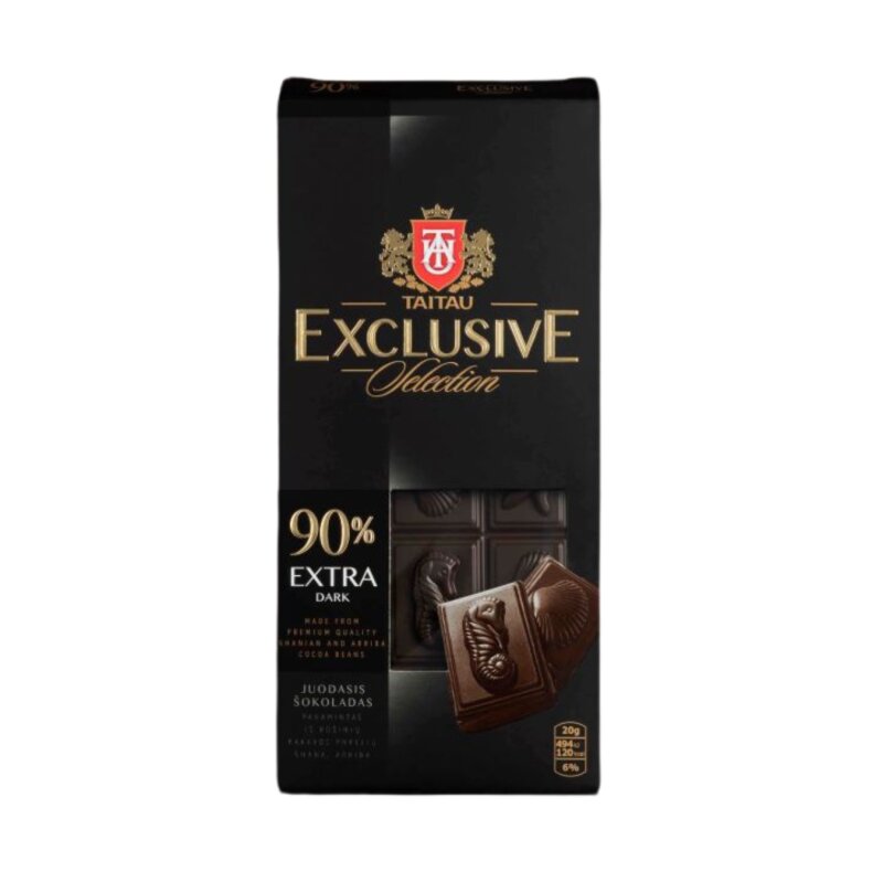 Juodasis šokoladas  TAI TAU Exclucive  100g kakavos 90%