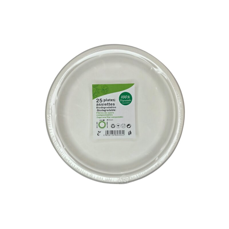 Popierinės lėkštės 23cm/25vnt 7827