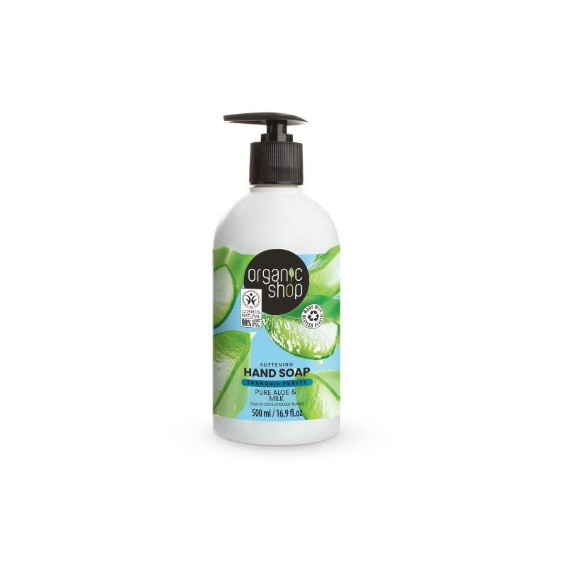 Skystas muilas Organic Shop Softening Aloe and Milk 500ml