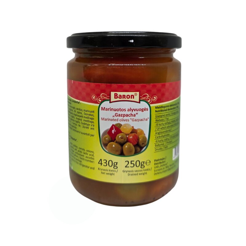 Marinuotos alyvuogės  Gazpacha  430/250g