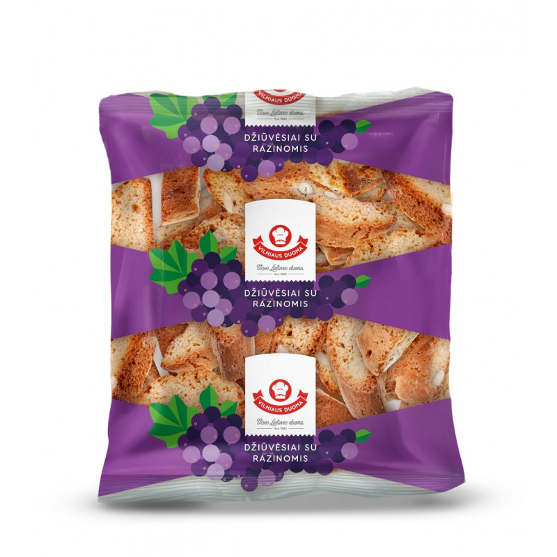 Džiūvėsiai su razinomis, 250g