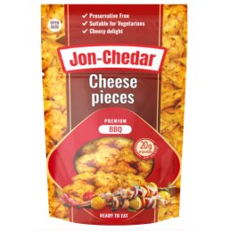 Kepti sūrio gabaliukai  Jon-Chedar  BBQ skonio 43% rieb.s.m., 80g