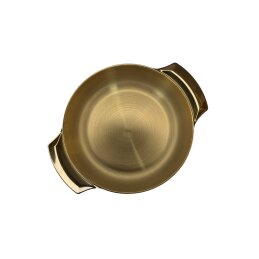 Metalinis dubuo-lėkštė 22cm 003-22 aukso spalvos