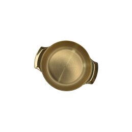 Metalinis dubuo-lėkštė 18cm 003-18 aukso spalvos