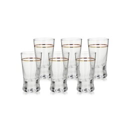 Stikliukai su aukso juostele 6vnt