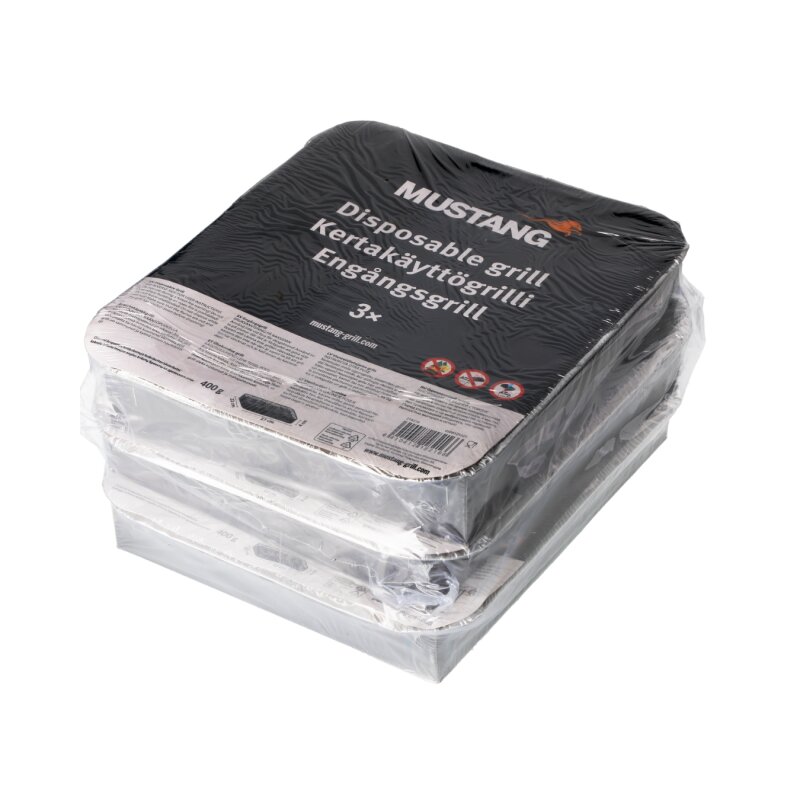 Vienkartinės kepsninės Mustang  3vnt