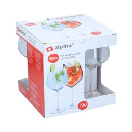 Taurės vynui 730ml 4vnt Alpina ER96306