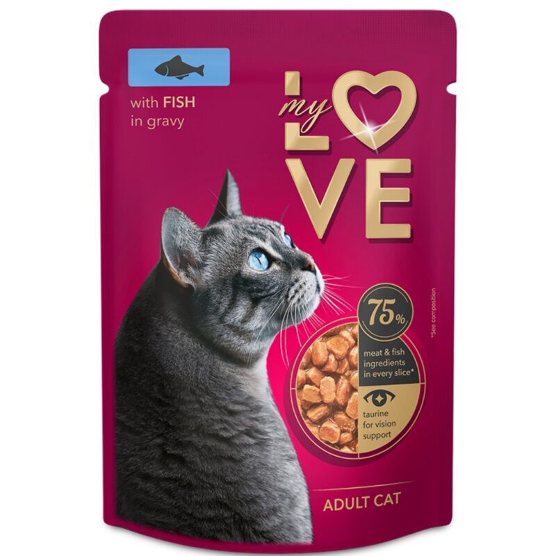 Kačių ėdalas  My Love   su žuvimi padaže 85g