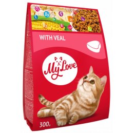Sausas ėdalas katėms  My Love  300g su veršiena