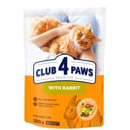 Sausas kačių ėdalas  Club 4 Paws  300g su triušiena