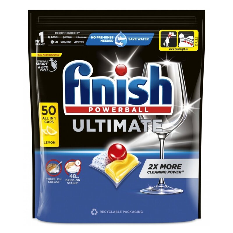 Tabletės indaplovėms  Finish  Powerball Ultimate 50vnt