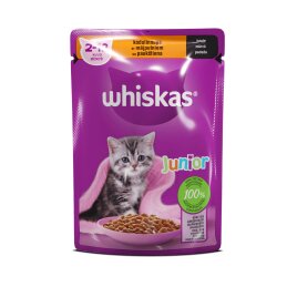 Konservuotas  kačiukų ėdalas  Whiskas  Junior 85g su paukštiena