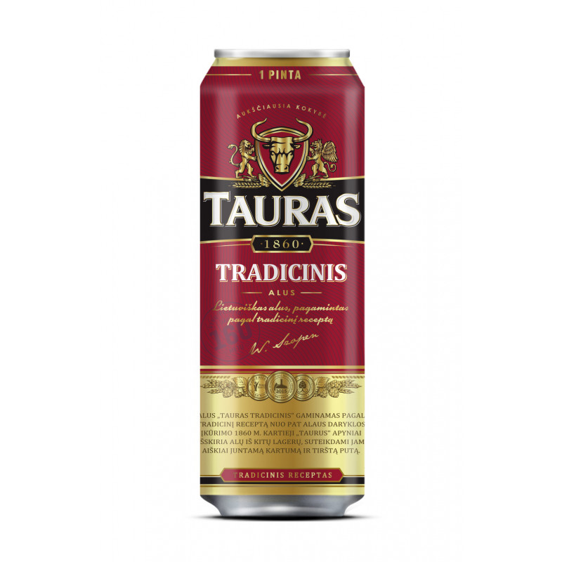Alus Tauro Tradicinis (6%), 568 ml