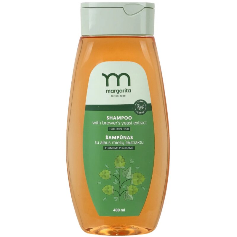 Šampūnas  Margarita    400ml su alaus mielėmis, ploniems plaukams