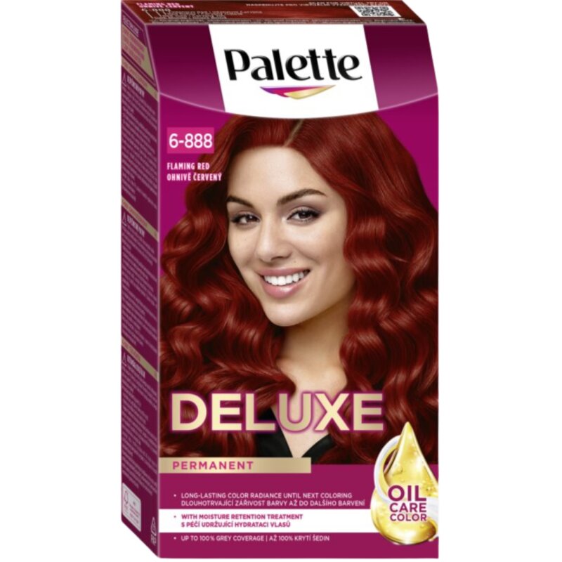 Palette Deluxe dažomasis plaukų kremas Nr. 6-888 raudoni