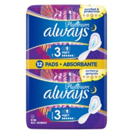 Higieniniai paketai Always Platinum  Night 12vnt