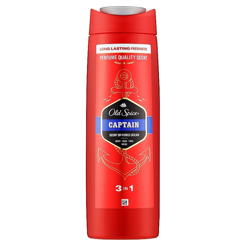 Dušo gelis + šampūnas  Old Spice Captain   400ml