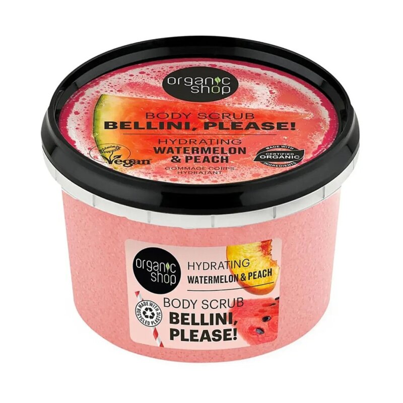Kūno šveitiklis Organic Shop  arbūzas- persikas 250ml