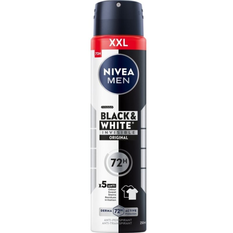 Purškiamas vyriškas antiperspirantas Nivea Men  Black&White 250ml