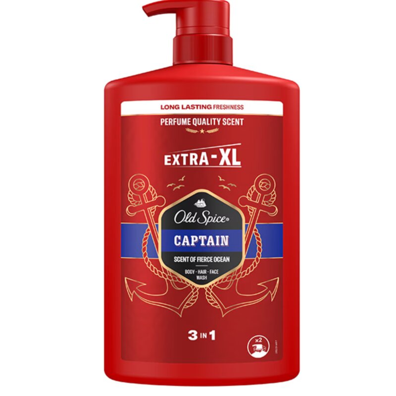 Dušo gelis+šampūnas  Old Spice  Captain 1l