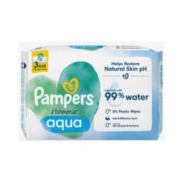 Kūdikių servetėlės  Pampers  Harmonie Aqua 3*48 vnt