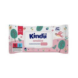 Vaikiškos drėgnos servetėlės  Kindi  Sensitive 96vnt