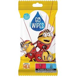 Drėgnos antibakterinės servetėlės  Go wipes Minions  15vnt