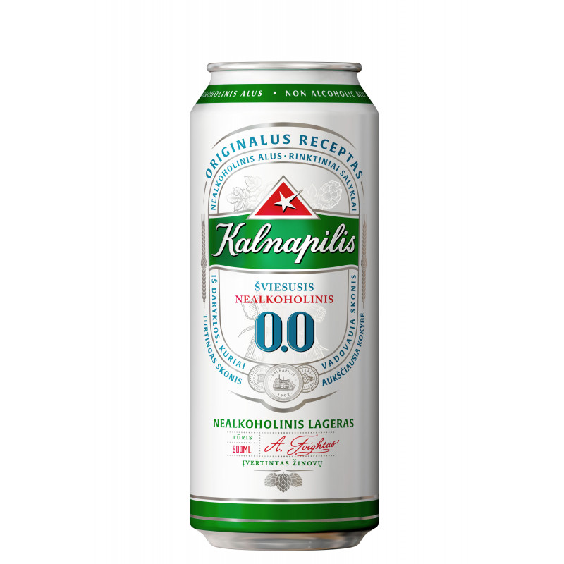 Nealkoholinis alus KALNAPILIS 0.0, 500ml