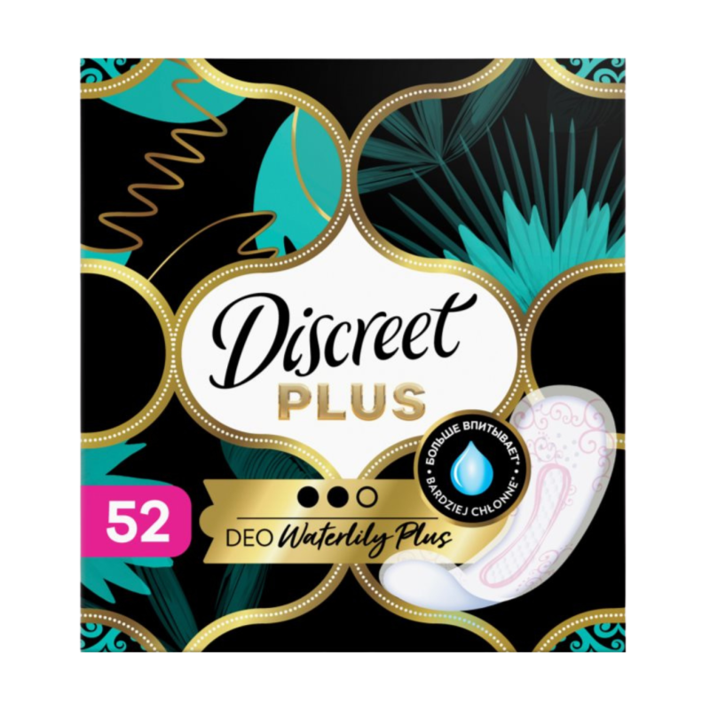 Higieniniai įklotai  Discreet  52vnt Water Lilly